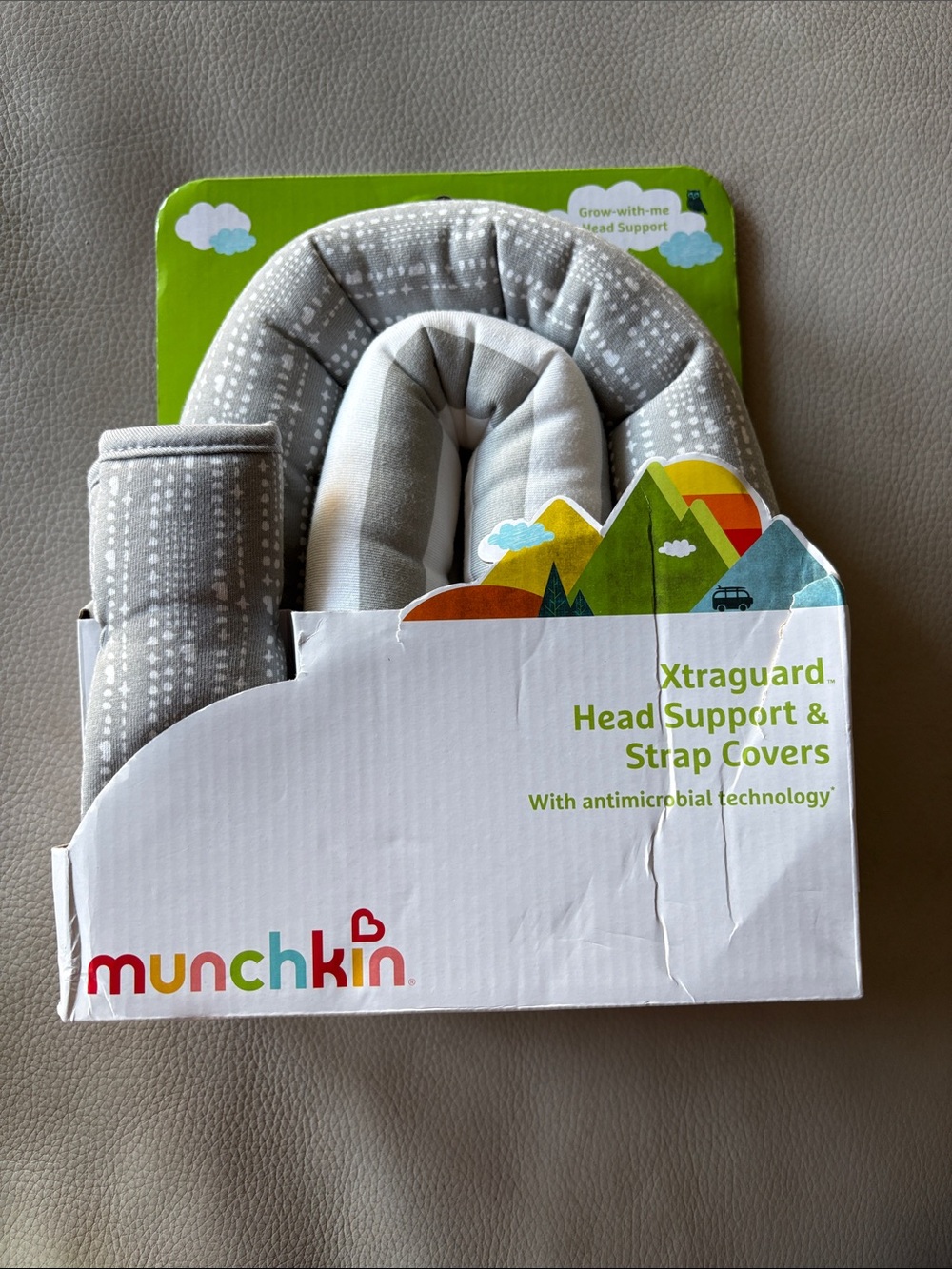Munchkin Gray Xtraguard Head Support & Strap Covers